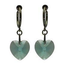 Foto Cerceau valentine hematite light turquoise swarovski crystal heart cli