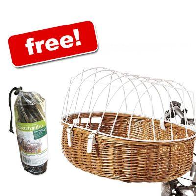 Foto Cesta para bicicleta Aumueller capota para lluvia gratis! - Maxi: 66 x 48 x 4