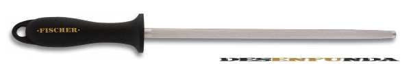 Foto Chaira Redonda Fischer negro con mango de Fibra de Acero 63HRC tamaño 25 cm 21004