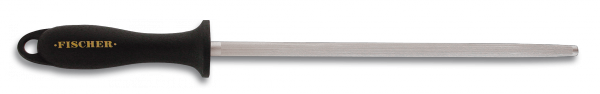 Foto Chaira Redonda Fischer negro con mango de Fibra de Acero 63HRC tamaño 25 cm 21004