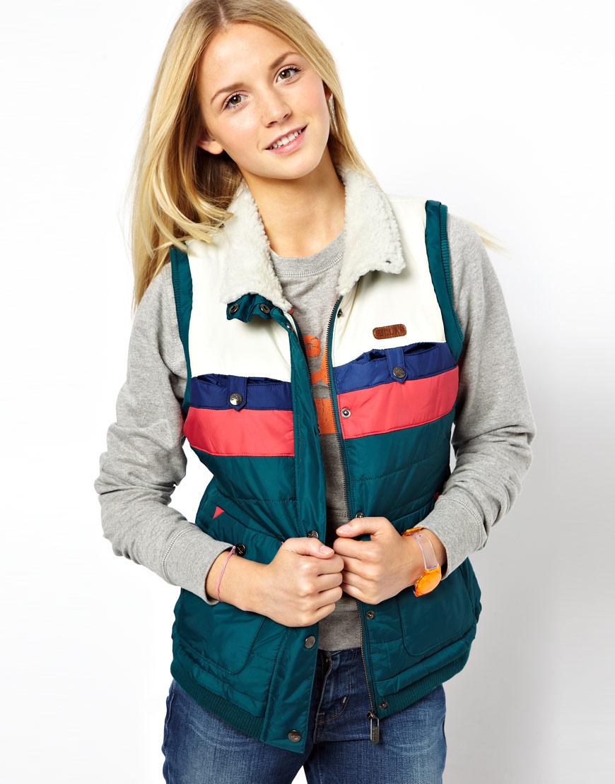 Foto Chaleco colour block de UCLA Coral azul