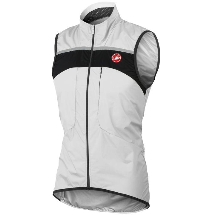 Foto Chaleco cortavientos Castelli Compatto blanco-negro