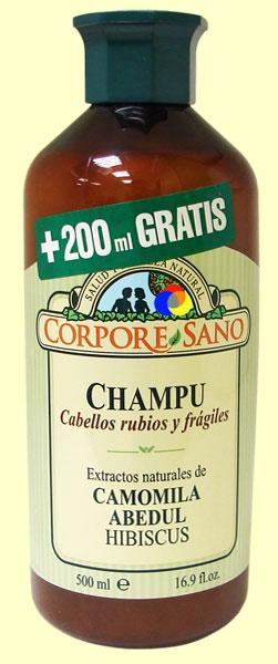 Foto Champú Manzanilla y Abedul - Cabellos rubios y frágiles - Corpore Sano - 300 ml