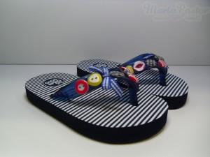 Foto Chanclas piscina botones, azules