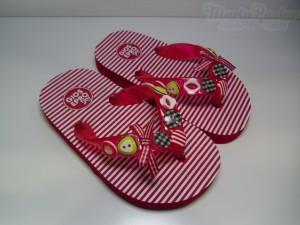 Foto Chanclas piscina botones, rojas