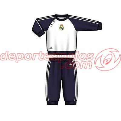 Foto chandal/adidas:real co babyjog 74 blanco/tintanobl
