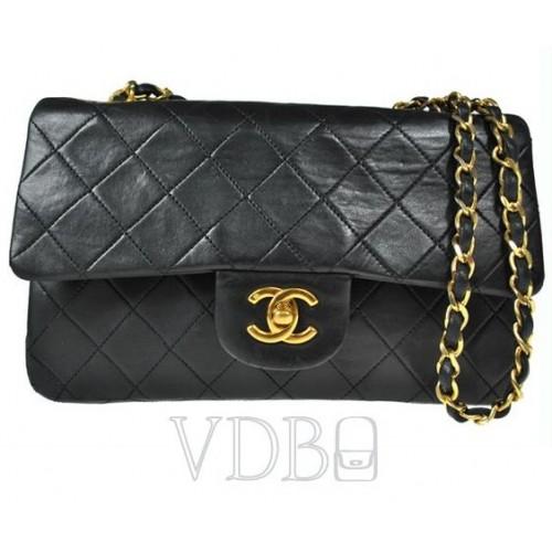Foto Chanel Black CC Leather 2.55 Gold Chain Shoulder Bag