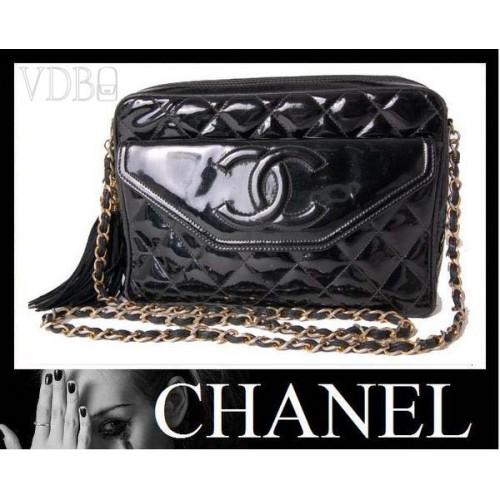 Foto Chanel Black Patent Leather Handbag