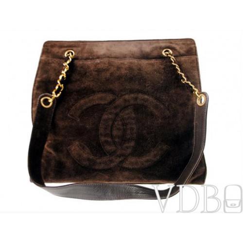 Foto Chanel Brown Suede Leather Shoppers Bag