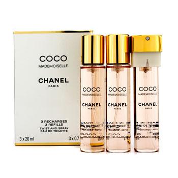 Foto Chanel Coco Mademoiselle Twist & Agua de Colonia en Spray Recambio 3x