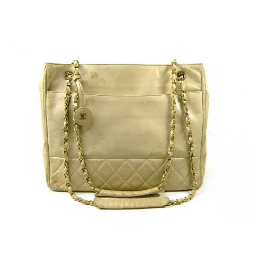 Foto Chanel Cream Shoppers Tote Shoulder Bag
