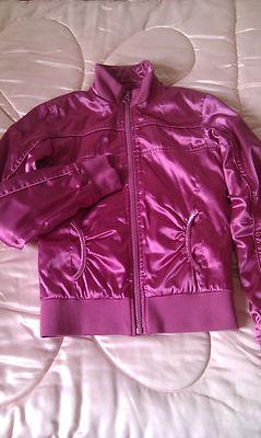 Foto Chaqueta Cazadora Bershka Rosa Satinado Brillante Abrigo Talla S