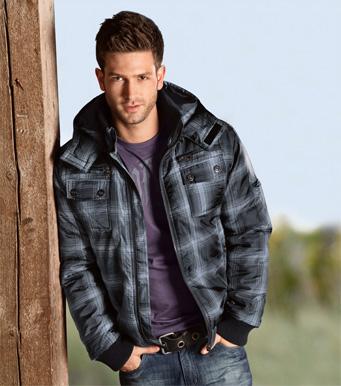 Foto Chaqueta cazadora hombre manga larga cuadros