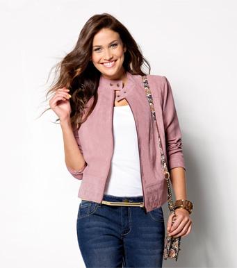 Foto Chaqueta cazadora mujer manga larga antelina