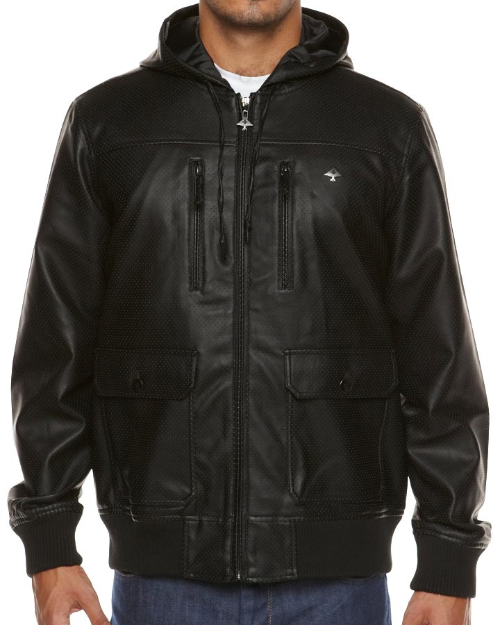 Foto Chaqueta Cuero Sintético Core Collection De Lrg - Negro