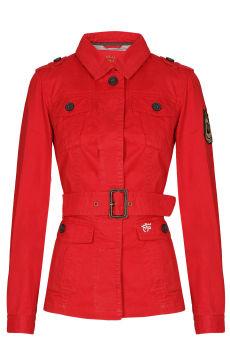 Foto Chaqueta de algodón roja con cinturón
