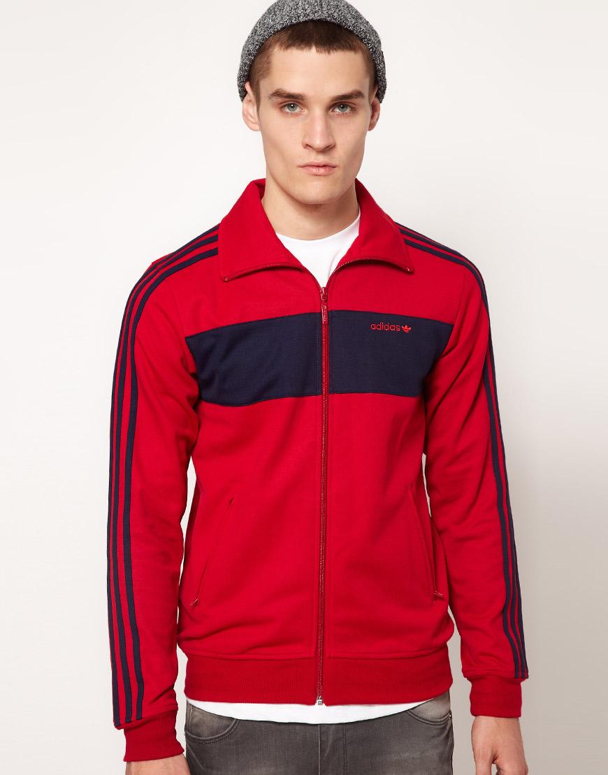 Foto Chaqueta de chándal Beckenbauer de Adidas Originals Rojo