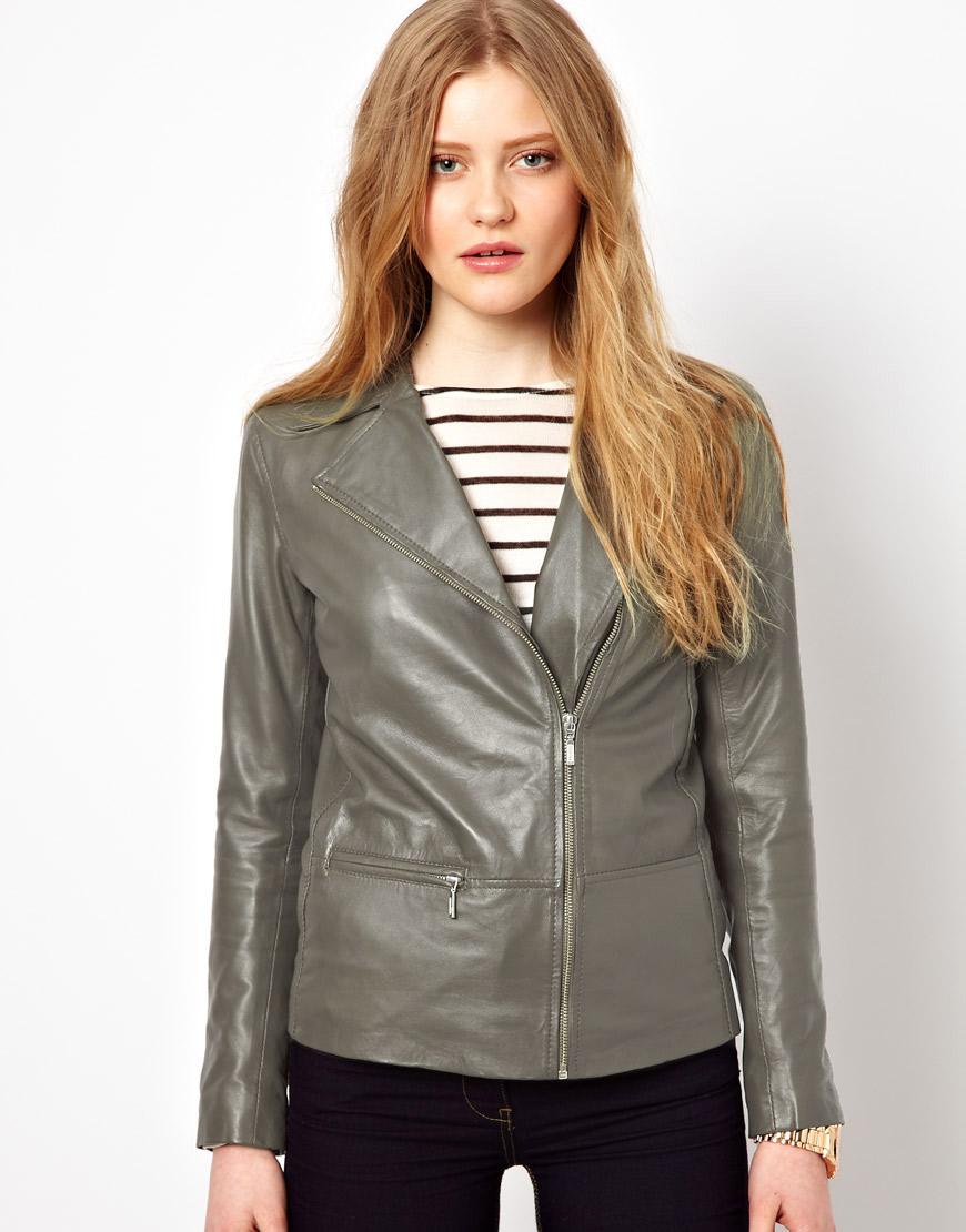 Foto Chaqueta de cuero Edie de Sara Berman Gris