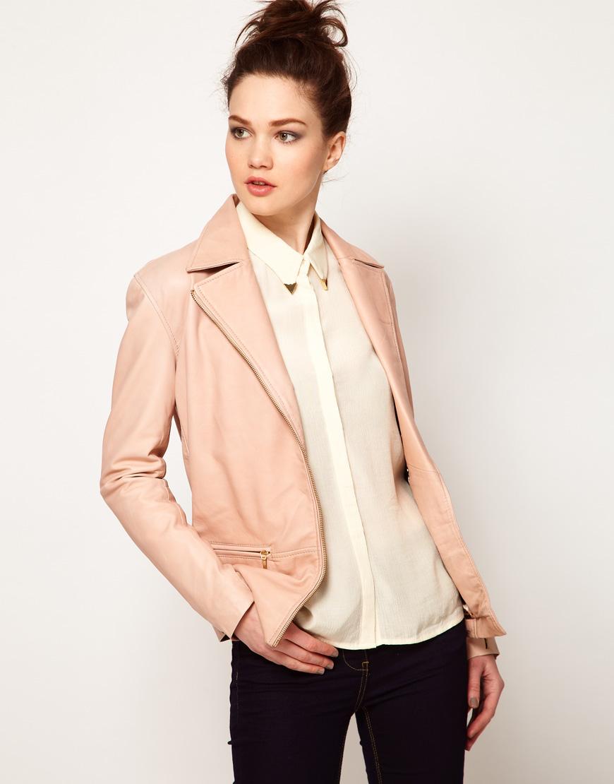 Foto Chaqueta de cuero Edie de Sara Berman Rosa polvareda