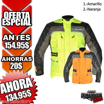 Foto Chaqueta G-mac Pilot Cordura Textil Moto Motero Amarilla Y Naranja Talla L Y Xl