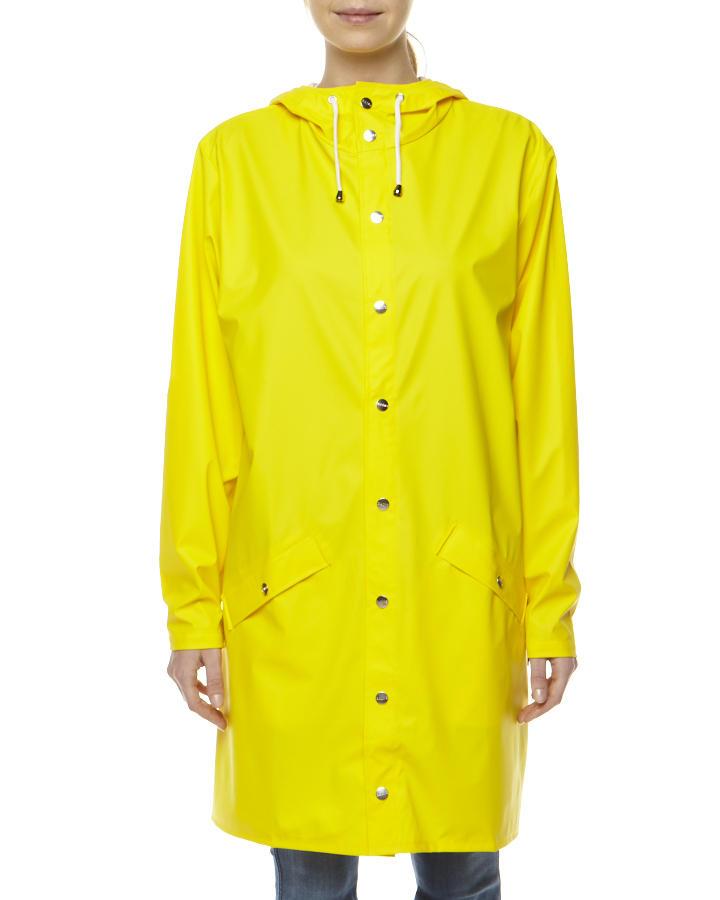 Foto Chaqueta Larga De Mujer De Rains - Amarillo