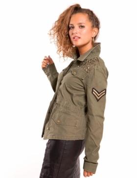 Foto Chaqueta racine estilo militar con tachuelas de vila clothes