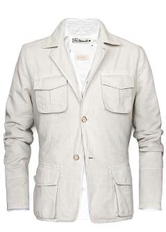 Foto Chaqueta Sahariana Lino Y Algodón silver H.E. by MANGO