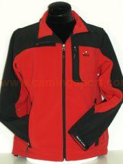 Foto chaqueta soft shell izas copper - hombre - black red