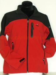 Foto chaqueta soft shell izas legan black red unisex