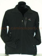 Foto chaqueta soft shell izas legan black unisex