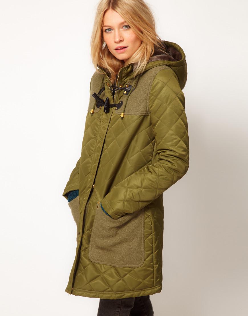 Foto Chaqueta tipo trenca guateada de ASOS Khaki