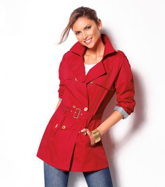 Foto Chaqueta trench mujer con cinturón