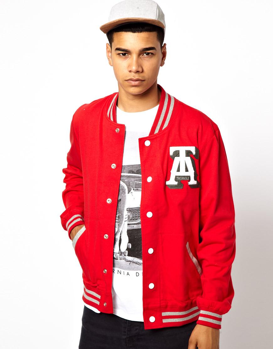 Foto Chaqueta universitaria de Two Angle Rojo