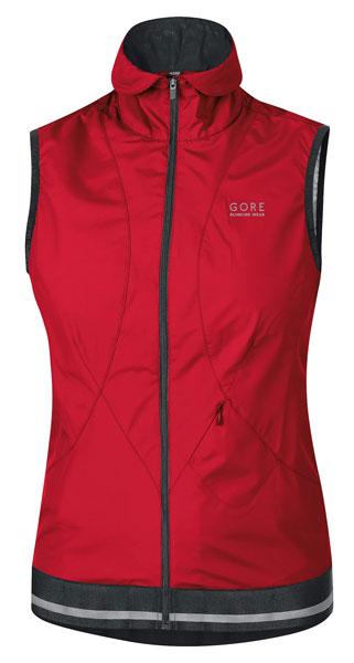 Foto Chaquetas funda Gore Running Air 2.0 Active Shell Vest Rich Red Woman