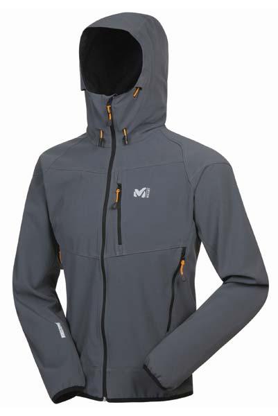 Foto Chaquetas soft shell Millet Trilogy Windstopper Hoodie Charcoal Man