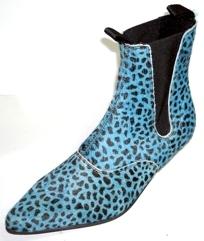 Foto Chelsea Boots Leopardo Azul Tallas 36 A 46. Blue Leopard Chelsea Boots