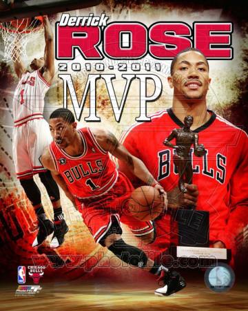 Foto Chicago Bulls - Derrick Rose 2010-11 NBA MVP Composite - Laminas