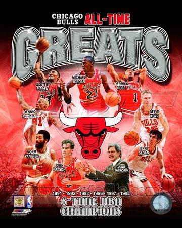 Foto Chicago Bulls All-Time Greats Composite - Laminas