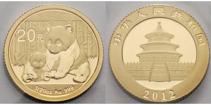Foto China 20 Yuan, 1,55g fein 2012