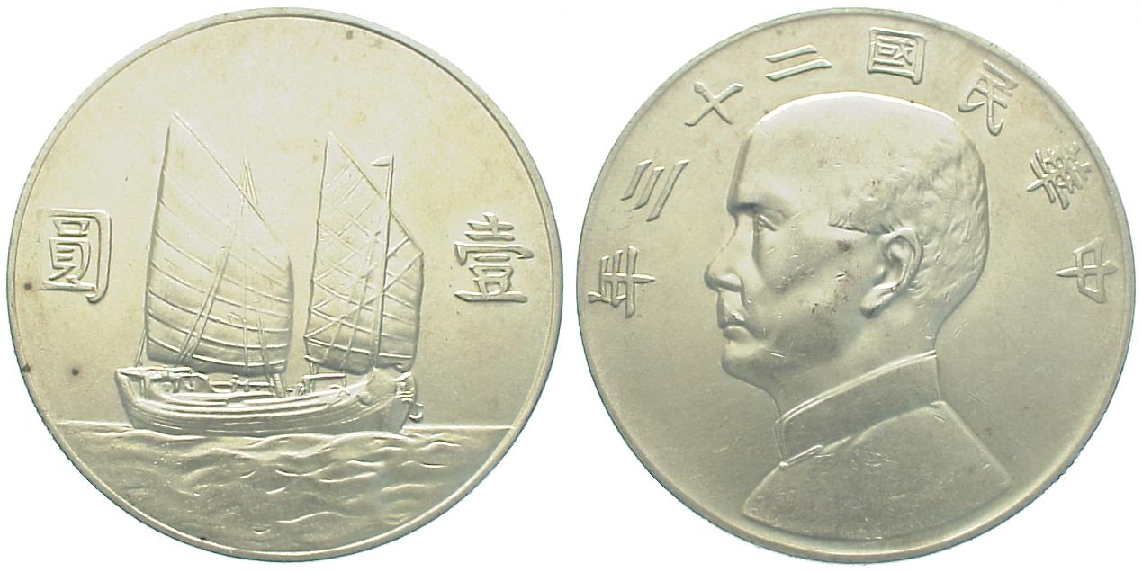Foto China Dollar Jahr 23 (1934)