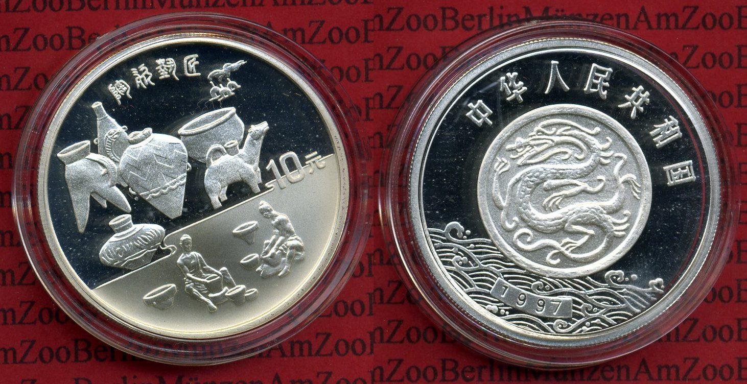 Foto China Volksrepublik, Prc 10 Yuan Silber 1997
