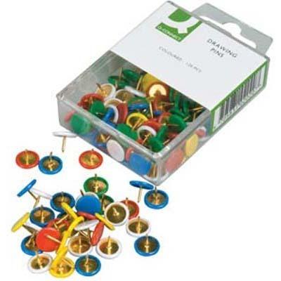 Foto Chinchetas Q-Connect colores surtidos caja de 120 unidades