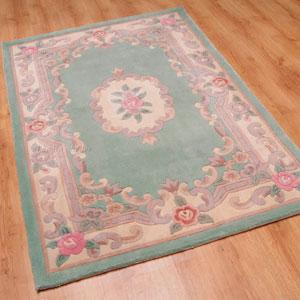 Foto Chinese Rugs - 510 Aubusson Full Cut In Green