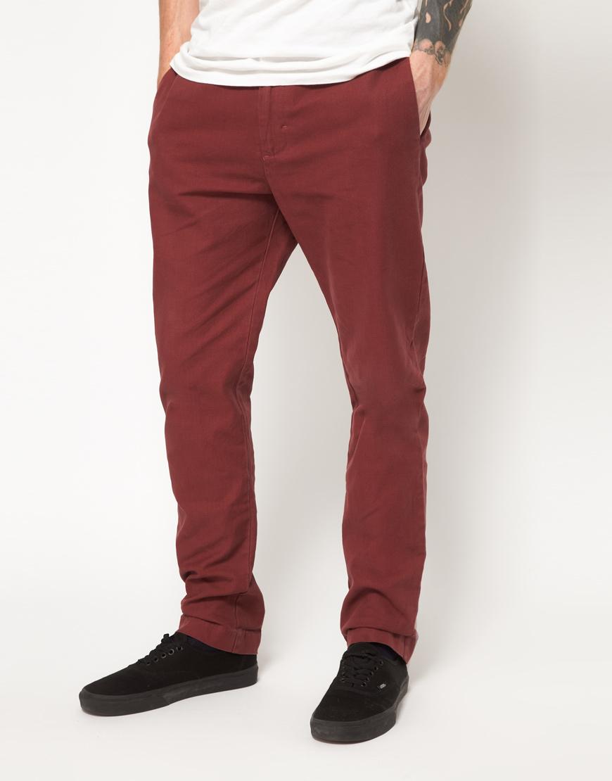 Foto Chinos de corte slim de Insight Rojo