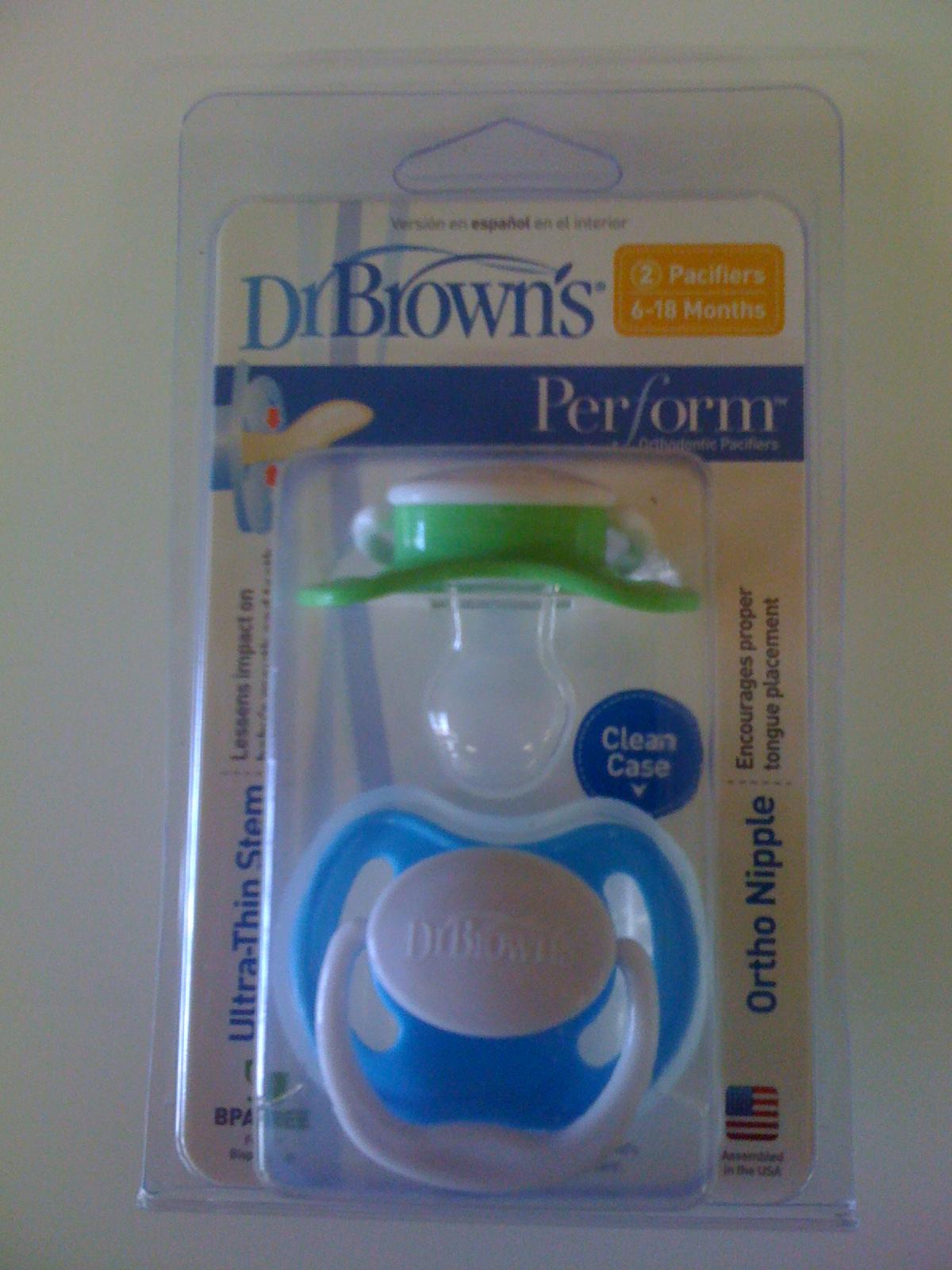 Foto CHUPETES PERFORM DR BROWN´S 6-18 MESES AZUL 2UDS