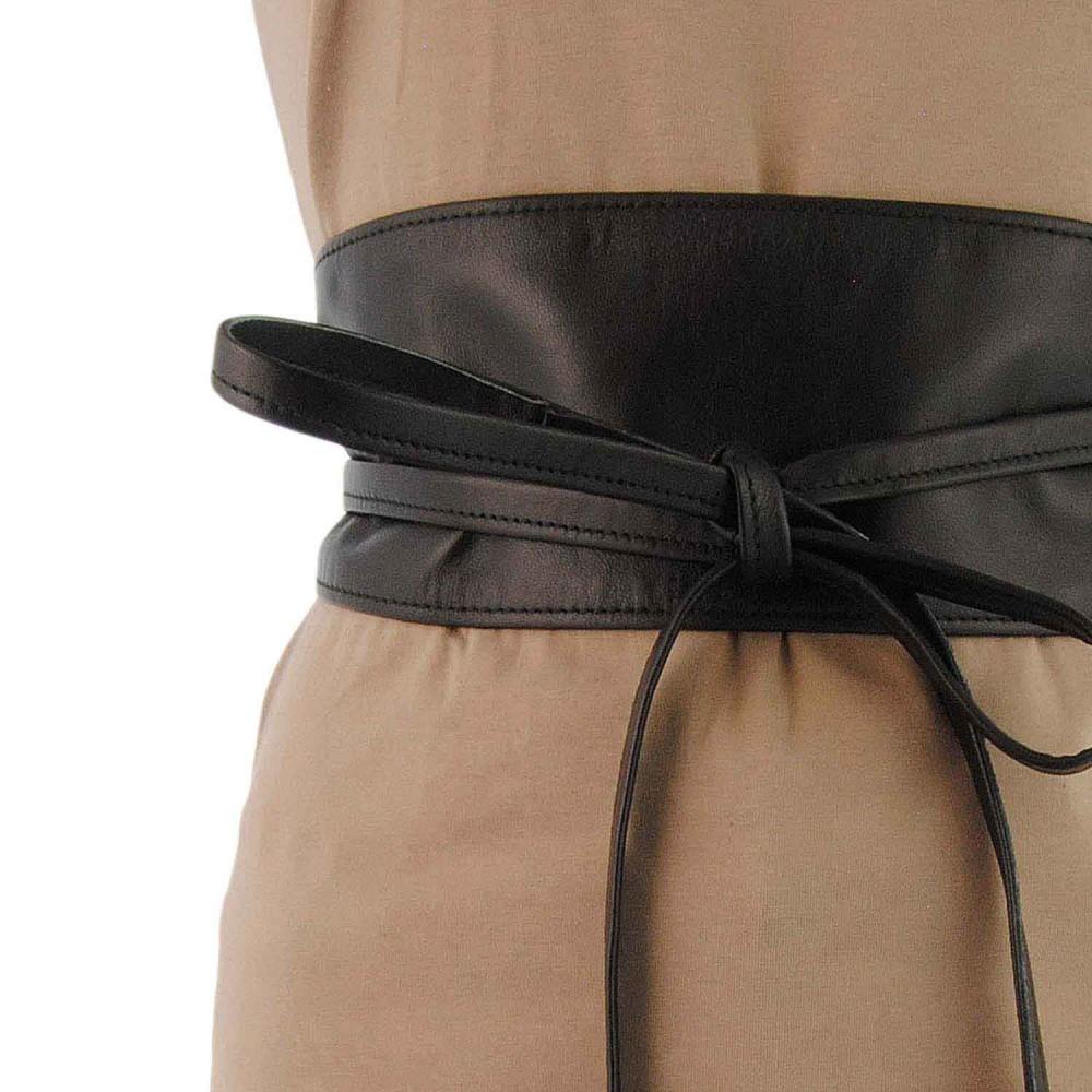 Foto Cinturón estilo fajin en piel con borla (Color: NEGRO, Talla: U)