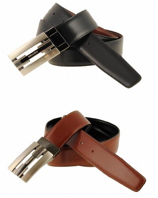 Foto Cintur�n Piel Vacuno Reversible Chapa Miguel Bellido Negro-cuero Ref.430