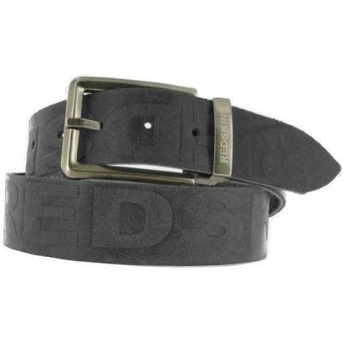 Foto CINTURON CUERO ENVEJECIDO NEGRO REGULABLE REDSKINS