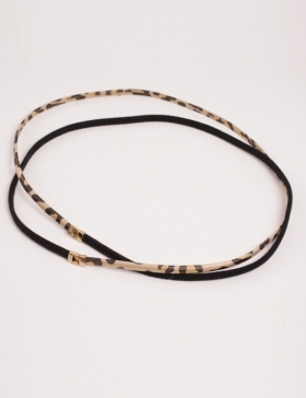 Foto CINTURON DOBLE DE MEDIA CAÑA DE ANTE NEGRO Y FANTASIA by W…NOT?