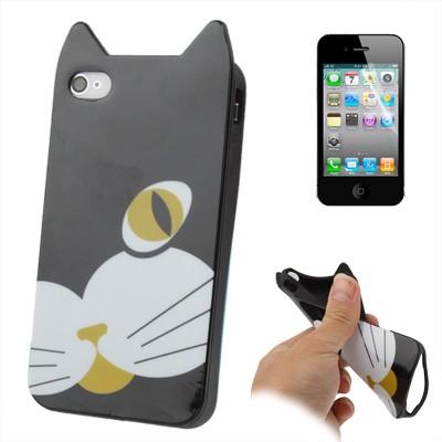 Foto Circus Black Cat con protector de pantalla incluido - Funda Silicona Para el iPhone 4/4S